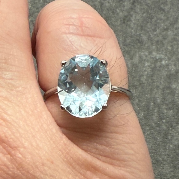 Aqua Marine sterling silver ring - Picture 4 of 5